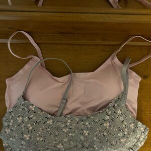 Lucky Brand Pink and Floral Women's Bra Set